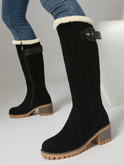 Stiefel für Damen mit Schnallendetail – Schwarz