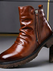 Stiefel Herren Klassisch mit Reißverschluss – Braun