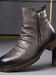 Stiefel Herren Klassisch mit Reißverschluss – Grau