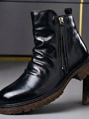 Stiefel Herren Klassisch mit Reißverschluss – Schwarz