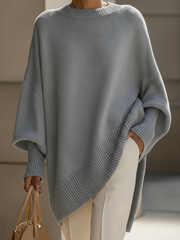 Svanhilde | Damen Oversize Strickpullover – Grau