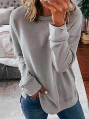 Thordena | Damen Pullover Relaxed Fit Sweater – Grau