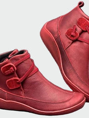 Thordine | Damen Stiefeletten Leder Knöchelboots – Rot