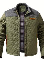 Thorvek | Herren Gesteppte Jacke mit Stehkragen – Hellgrün