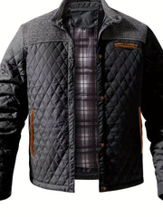 Thorvek | Herren Gesteppte Jacke mit Stehkragen – Schwarz