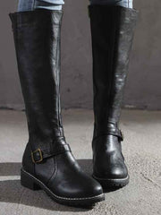 Trendige Damen Boots – Schwarz