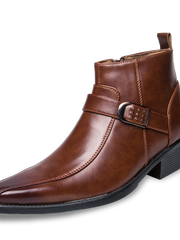 Klassische Leder-Herrenstiefel - Felix – Braun