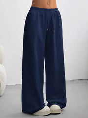 Veldrun | Damen Jogginghose Weites Bein Sweatpants – Dunkelblau