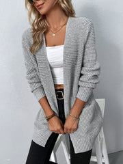 Vendula | Damen Offene Strickjacke Relaxed Fit – Grau