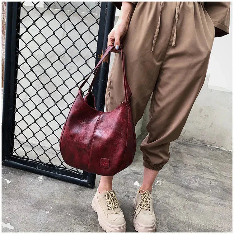 Vintage Lederhandtasche