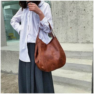 Vintage Lederhandtasche