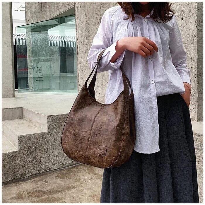 Vintage Lederhandtasche