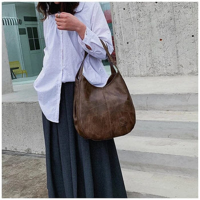 Vintage Lederhandtasche
