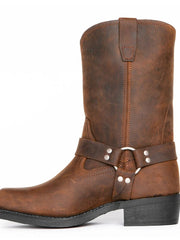 Stilvolle Leder Herren Cowboy Stiefel - Darius – Braun