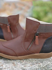 Marlene | Wasserdichte Stiefel Damen Leder Knöchelhoch Komfort – Braun