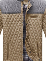 Wendric | Herren Steppjacke mit Stehkragen – Khaki