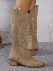Westernstiefel Damen im Cowboy Stil – Khaki