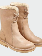 Wiberna | Damen Stiefeletten mit Wollinnenfutter – Creme