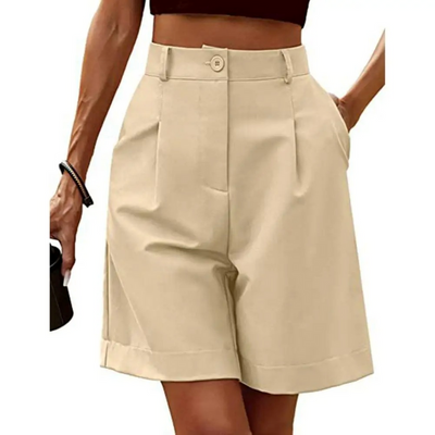 Luxe Lounge Shorts – High‑Waist Satin‑Feel, Atmungsaktiv, Vegan