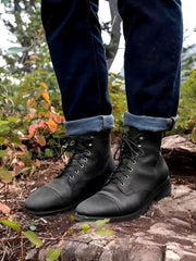 Hanzo - Traditionelle Herren-Schnürstiefel – Schwarz