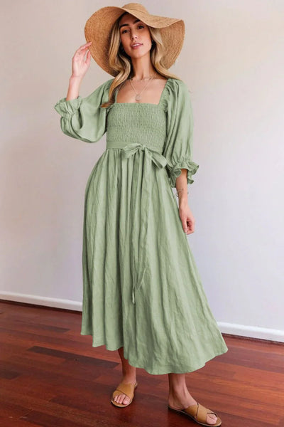 Ophelia | Französisches Kleid Mit Rüschenärmeln